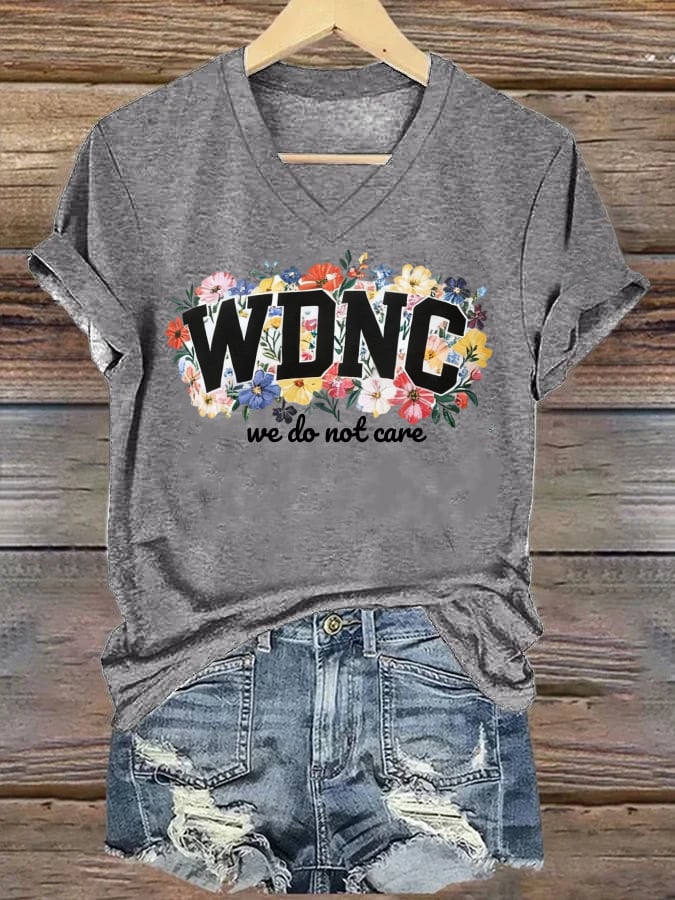 🔥Buy 3 Get 15% Off🔥V-Neck Retro Funny WDNC Menopause Perimenopause Print T-Shirt
