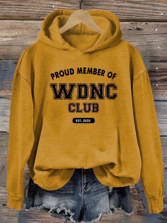 Women's Retro Funny Proud Member Of Club We Do Not Care Menopause Perimenopause Print Hoodie