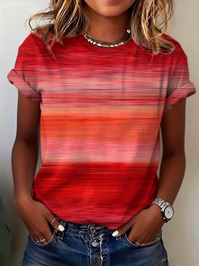 Women's Heart Disease Awareness Print T-shirt