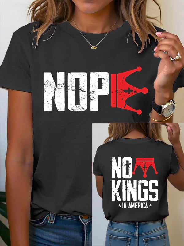 🔥Buy 3 Get 15% Off🔥Women's No Kings In America T-Shirt