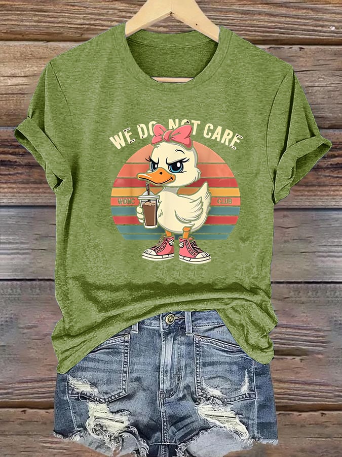 Women's Retro Funny Proud Member Of Club We Do Not Care Menopause Perimenopause Print T-Shirts