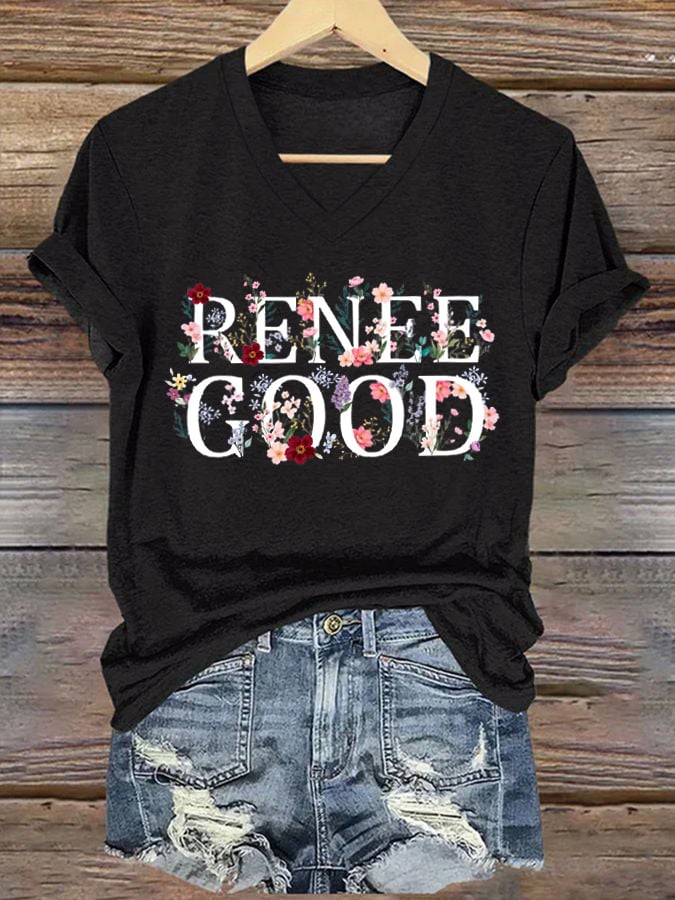 Women's Justice for Renee Nicole Good Print Casual T-Shirt