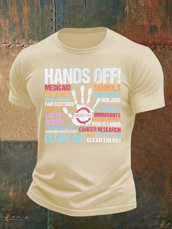 🔥Buy 3 Get 15% Off🔥Men's HANDS OFF! Print T-Shirt