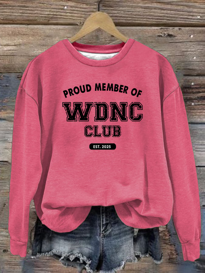 Women's Retro Funny Proud Member Of Club We Do Not Care Menopause Perimenopause Print Sweatshirt