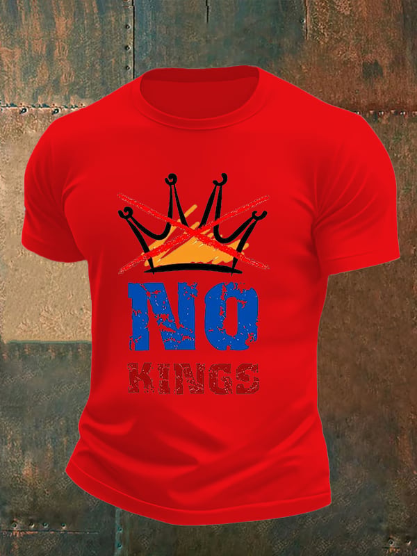 🔥Buy 3 Get 15% Off🔥Men's NO KINGS Print T-Shirt
