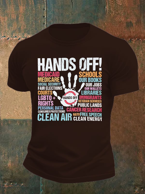 🔥Buy 3 Get 15% Off🔥Men's HANDS OFF! Print T-Shirt