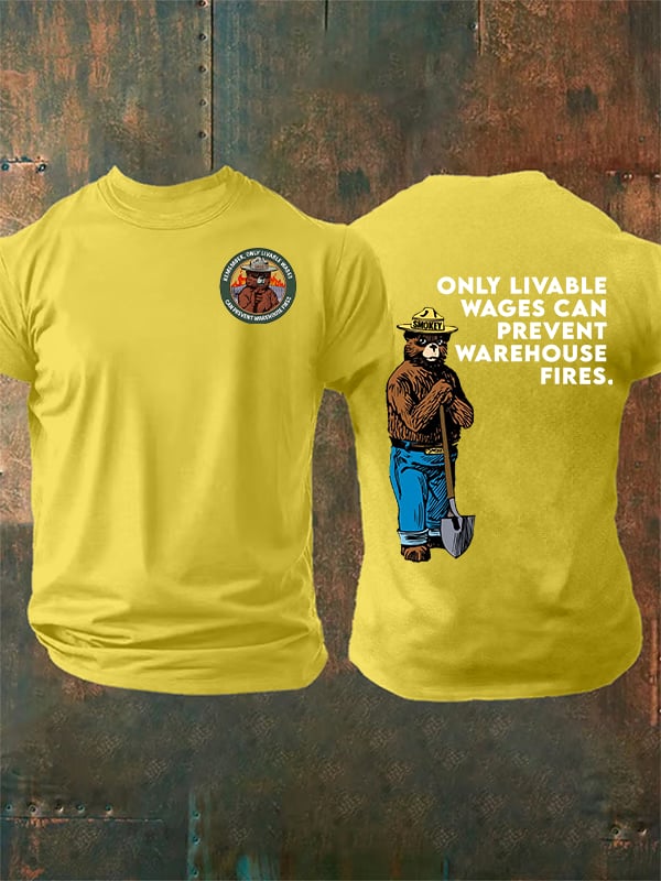 Men's Retro Resist Save The Forest Service Print T-Shirt