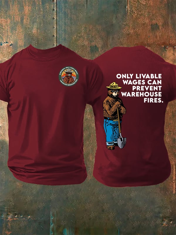 Men's Retro Resist Save The Forest Service Print T-Shirt