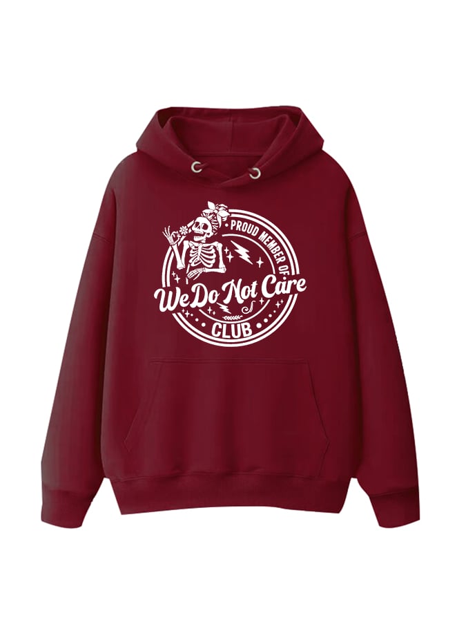 Women's Retro Funny Proud Member Of Club Menopause Perimenopause Print Casual Hoodie