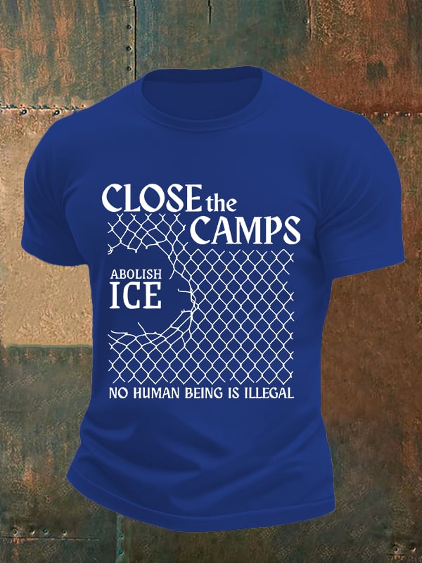 Men's Abolish ICE Close The Camps Print T-Shirt