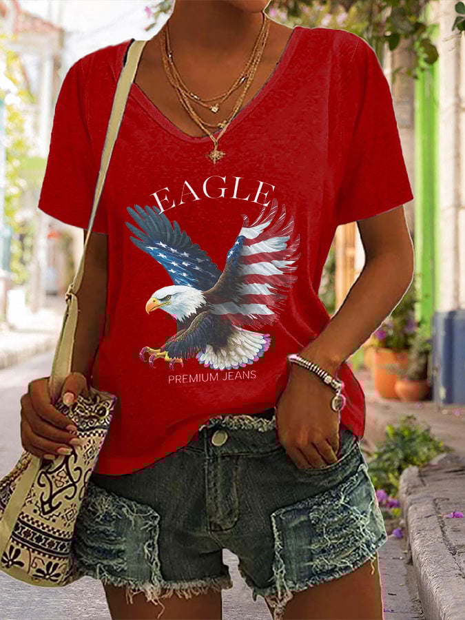 🔥Buy 3 Get 15% Off🔥V-Neck Retro Premium Jeans Print T-Shirt