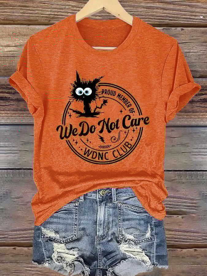 🔥Buy 3 Get 15% Off🔥Retro Funny Proud Member Of WDNC Club We Do Not Care Menopause Perimenopause Print T-Shirt
