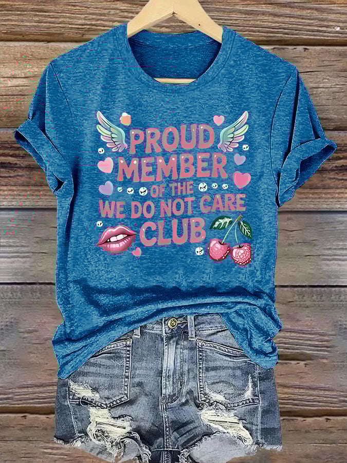 Women's Retro Funny Proud Member Of Club Menopause Perimenopause Print T-Shirt
