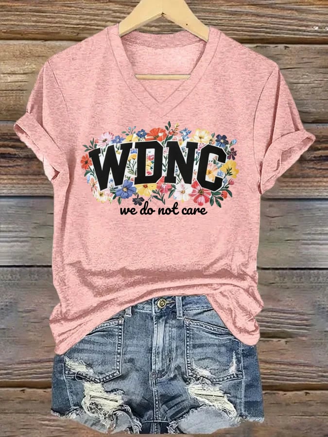 🔥Buy 3 Get 15% Off🔥V-Neck Retro Funny WDNC Menopause Perimenopause Print T-Shirt