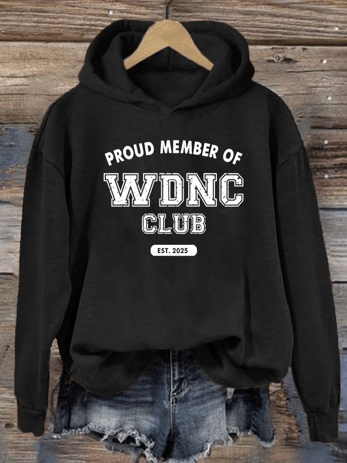 Women's Retro Funny Proud Member Of Club We Do Not Care Menopause Perimenopause Print Hoodie