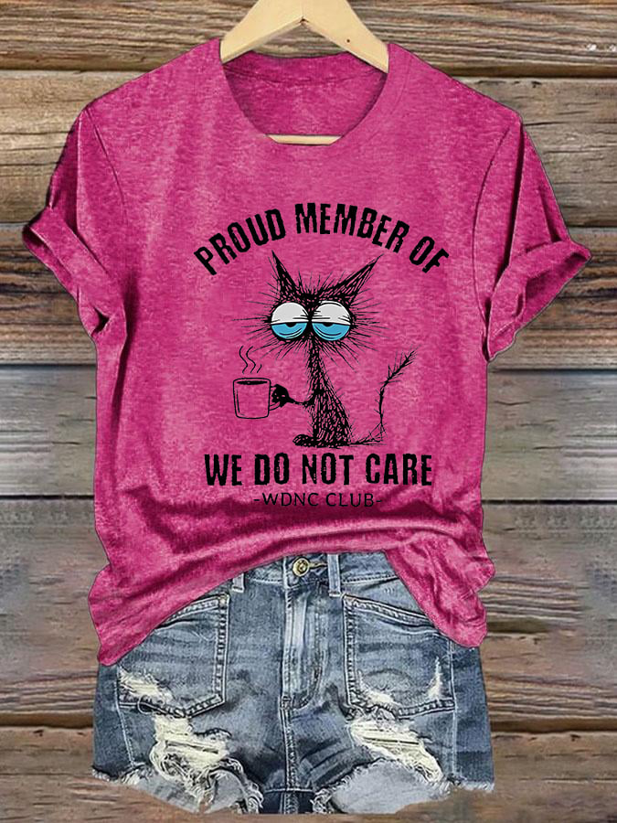 🔥Buy 3 Get 15% Off🔥Women's Retro Funny Proud Member Of Club We Do Not Care Menopause Perimenopause Print T-Shirt