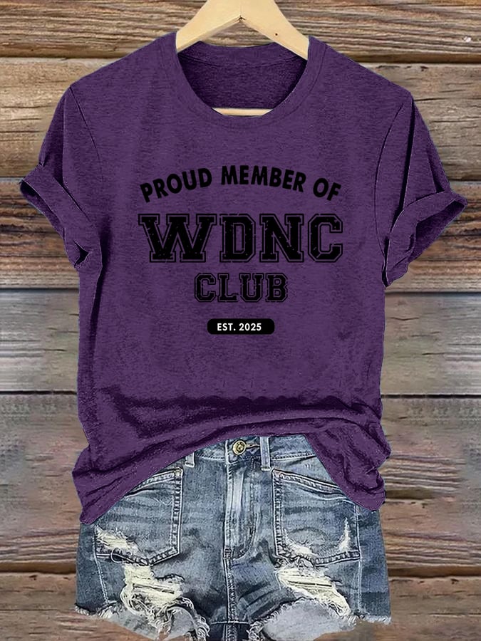 Women's Retro Funny Proud Member Of Club We Do Not Care Menopause Perimenopause Print T-Shirt