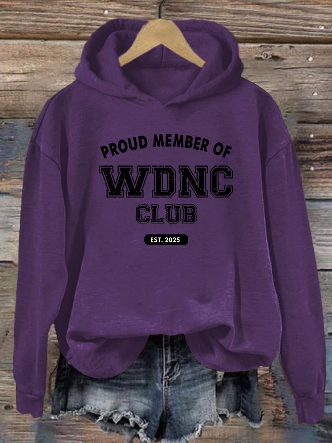 Women's Retro Funny Proud Member Of Club We Do Not Care Menopause Perimenopause Print Hoodie