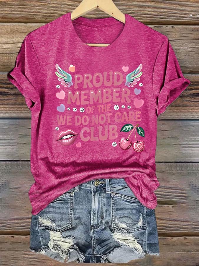 Women's Retro Funny Proud Member Of Club Menopause Perimenopause Print T-Shirt
