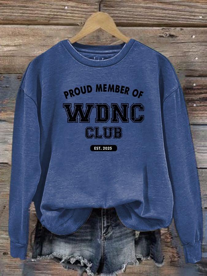Women's Retro Funny Proud Member Of Club We Do Not Care Menopause Perimenopause Print Sweatshirt