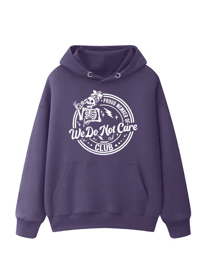 Women's Retro Funny Proud Member Of Club Menopause Perimenopause Print Casual Hoodie