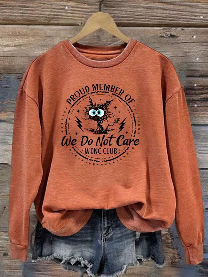 Women's Retro Funny Proud Member Of Club Menopause Perimenopause Print Sweatshirt