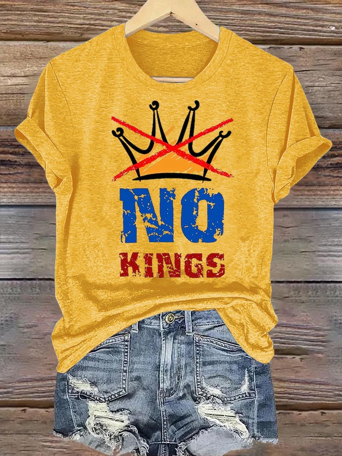 🔥Buy 3 Get 15% Off🔥Women's NO KINGS Print T-Shirt
