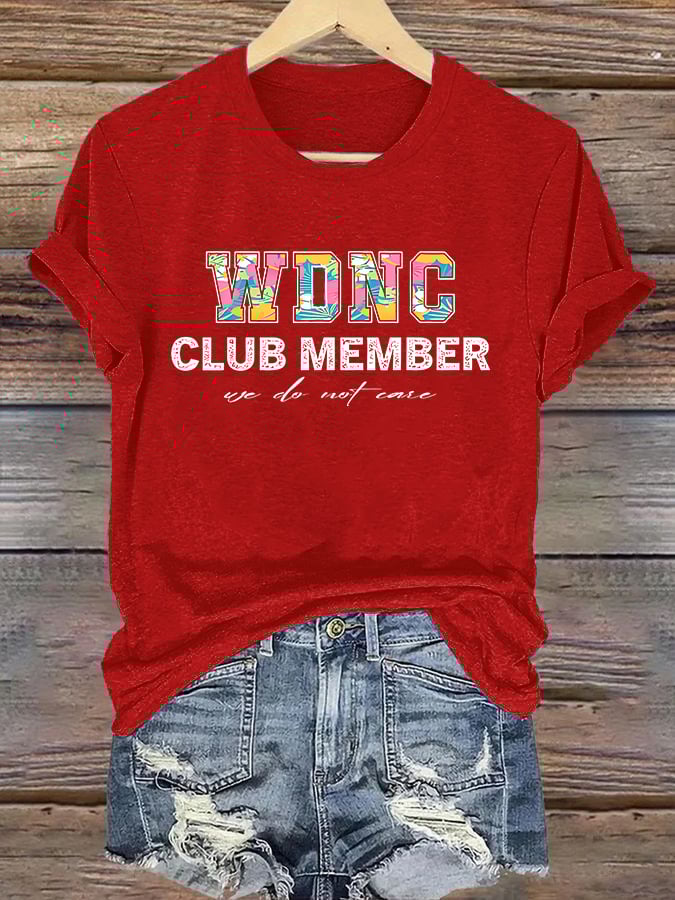 Women's Retro Funny Proud Member Of Club Menopause Perimenopause Print T-Shirt
