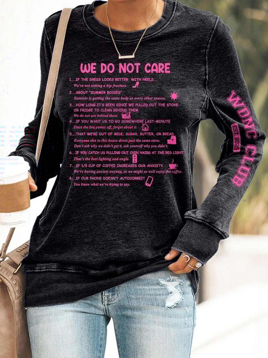 🔥Buy 3 Get 15% Off🔥Retro Funny WDNC Club Menopause Perimenopause Print Sweatshirt