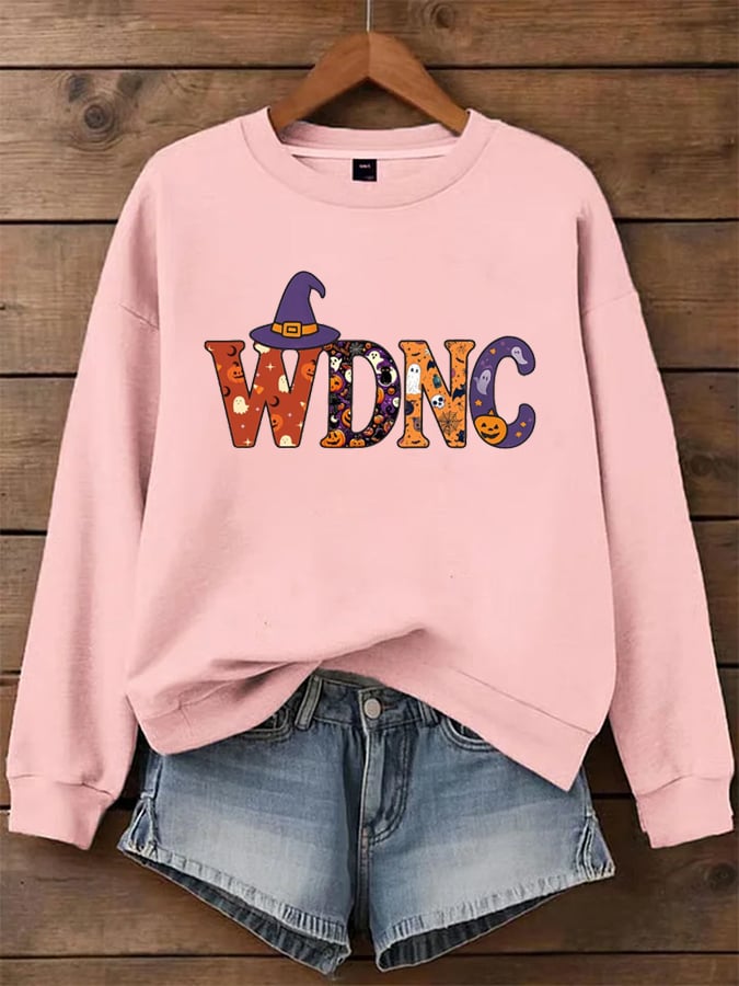 🔥Buy 3 Get 15% Off🔥Women's Halloween WDNC Menopause And Perimenopause Print Sweatshirt