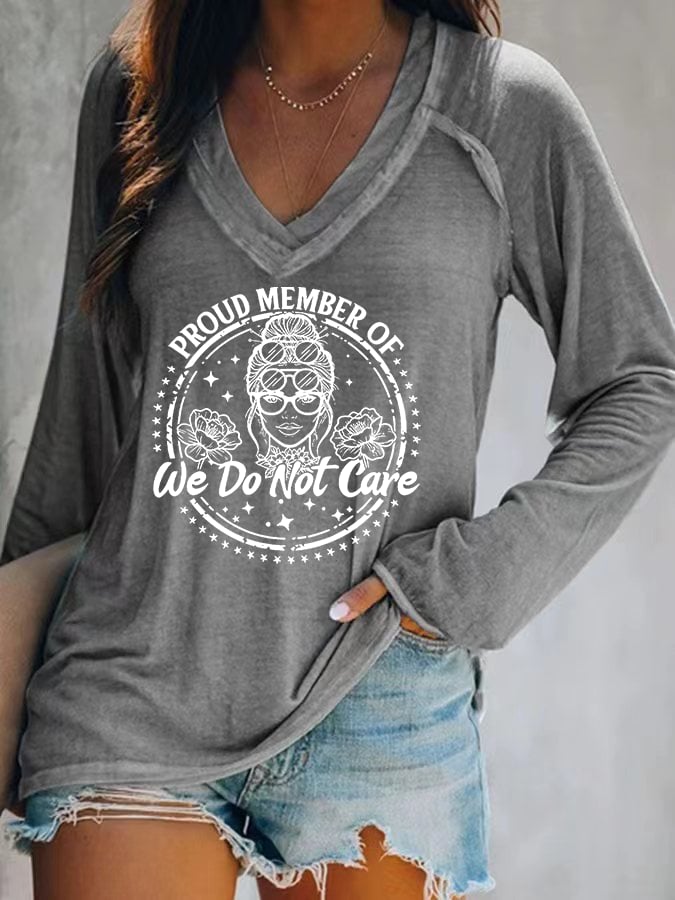 🔥Buy 3 Get 15% Off🔥Women's V-neck Retro Funny Proud Member Of Club Menopause Perimenopause Print T-Shirt