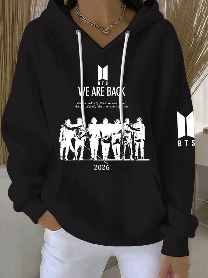 Women's Retro 2026 Bts Comeback Art Print Sweatshirt