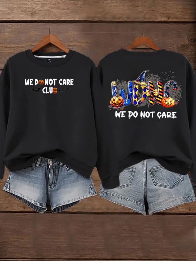 🔥Buy 3 Get 15% Off🔥Women's Halloween WDNC Menopause And Perimenopause Print Sweatshirt