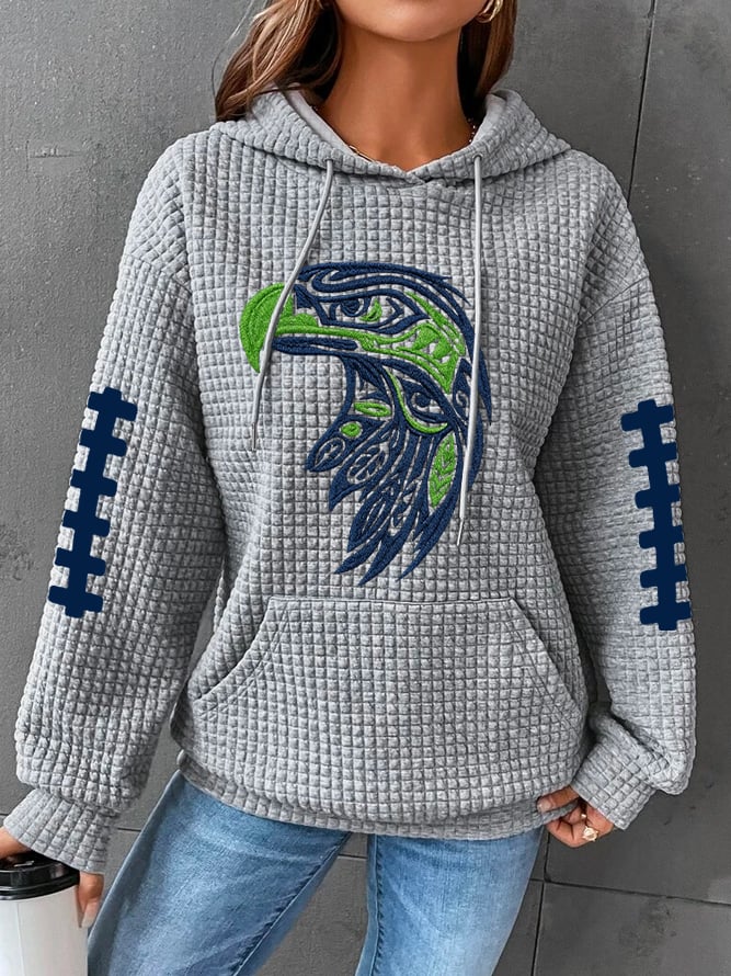 Women's Football Print Hoodie