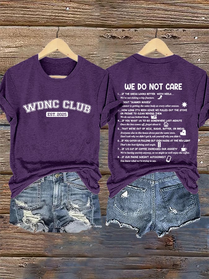 🔥Buy 3 Get 15% Off🔥Retro Funny WDNC Club Menopause Perimenopause Print T-Shirt
