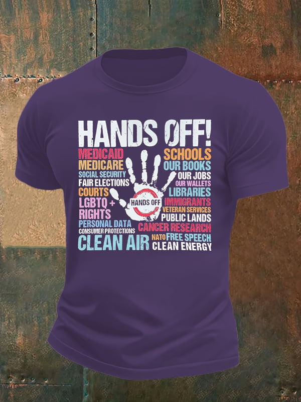 🔥Buy 3 Get 15% Off🔥Men's HANDS OFF! Print T-Shirt