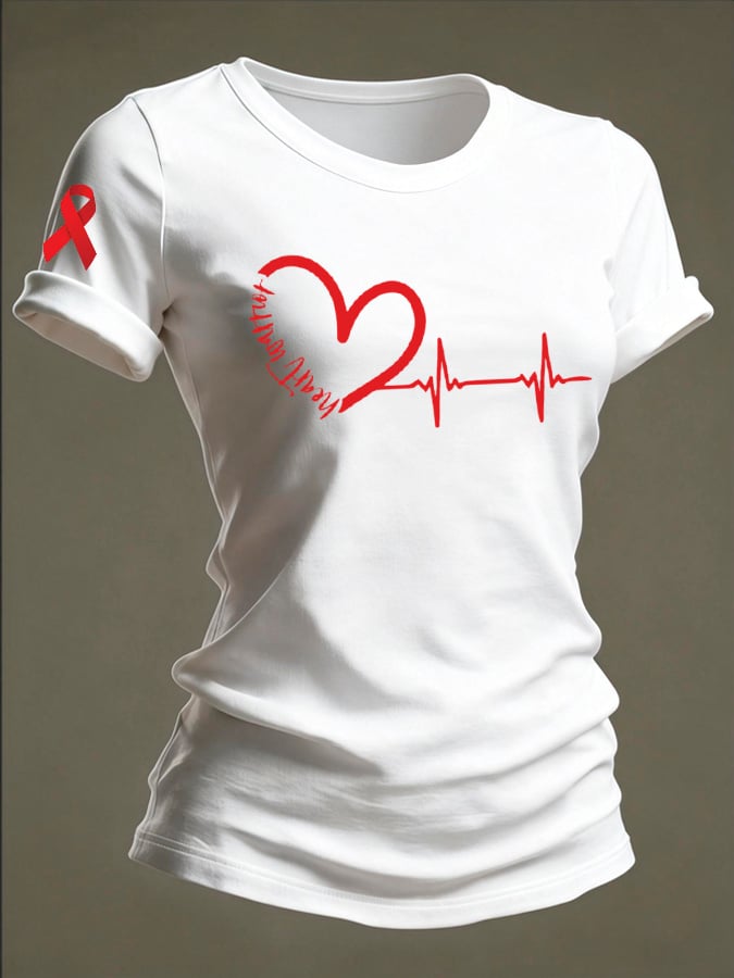 Women's Heart Disease Awareness T-shirt