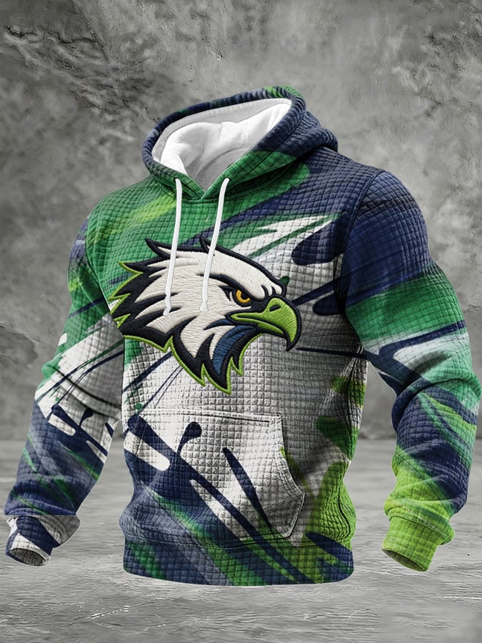 Men'S casual Printed Hooded Sweatshirt