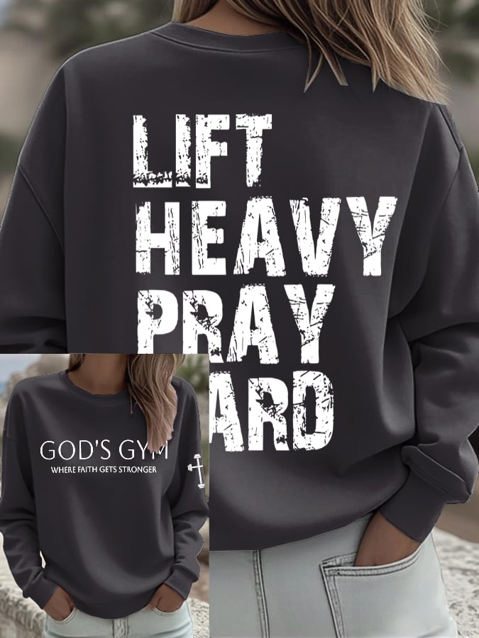 Women's Gym Faith Print Sweatshirt