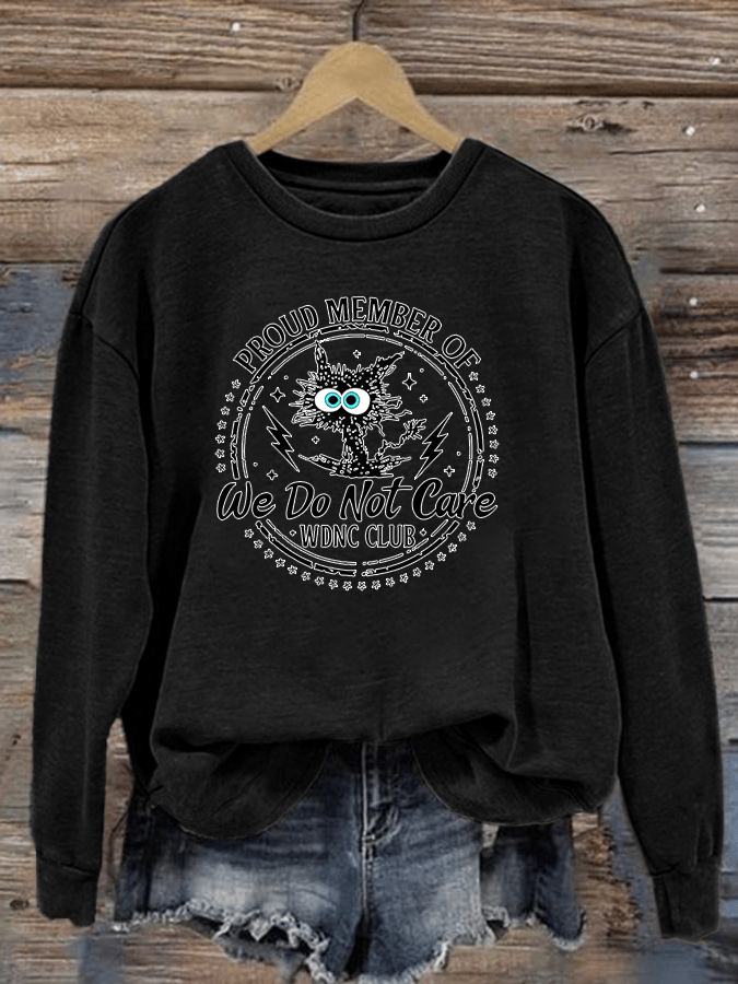 Women's Retro Funny Proud Member Of Club Menopause Perimenopause Print Sweatshirt