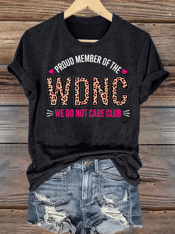 Women's Retro Funny Proud Member Of Club Menopause Perimenopause Print T-Shirt