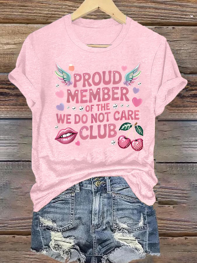 Women's Retro Funny Proud Member Of Club Menopause Perimenopause Print T-Shirt