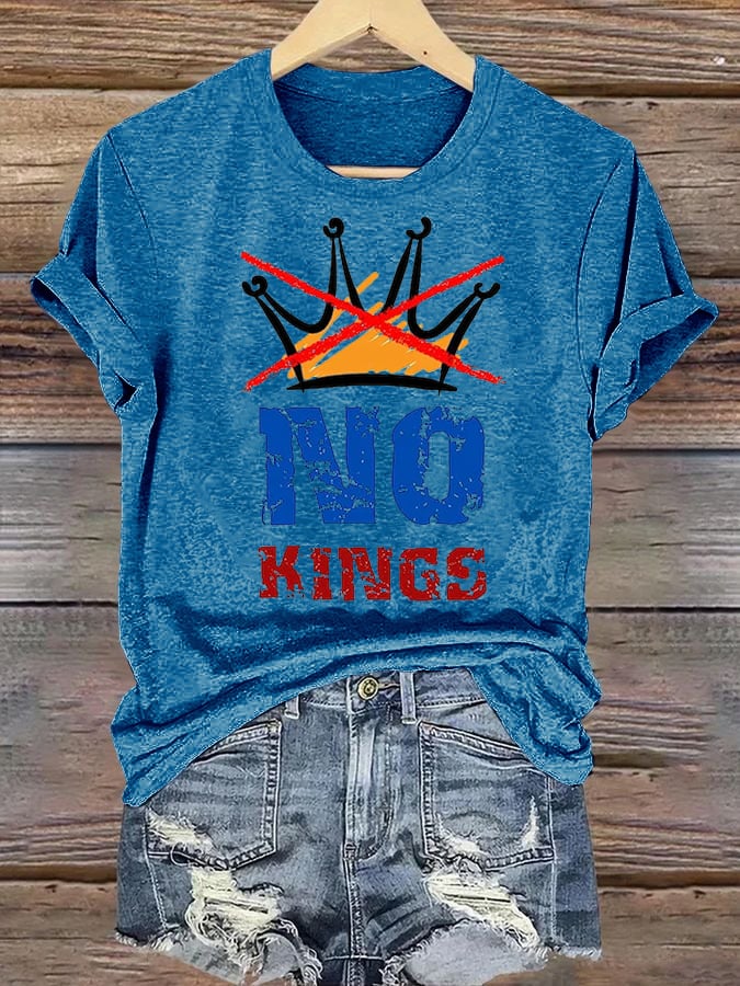 🔥Buy 3 Get 15% Off🔥Women's NO KINGS Print T-Shirt