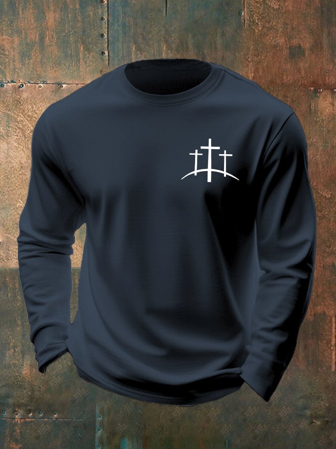 Men's Casual Faith Long-Sleeved T-Shirt
