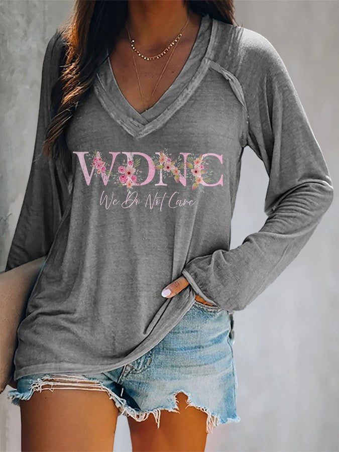 🔥Buy 3 Get 15% Off🔥V-neck Retro Funny WDNC Menopause Perimenopause Print T-Shirt