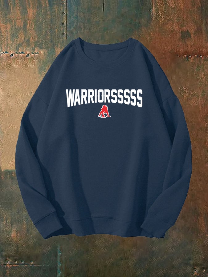 Unisex WARRIORSSSSS Print Sweatshirt