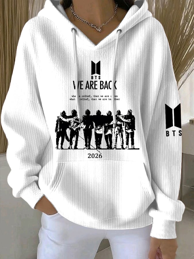 Women's Retro 2026 Bts Comeback Art Print Sweatshirt