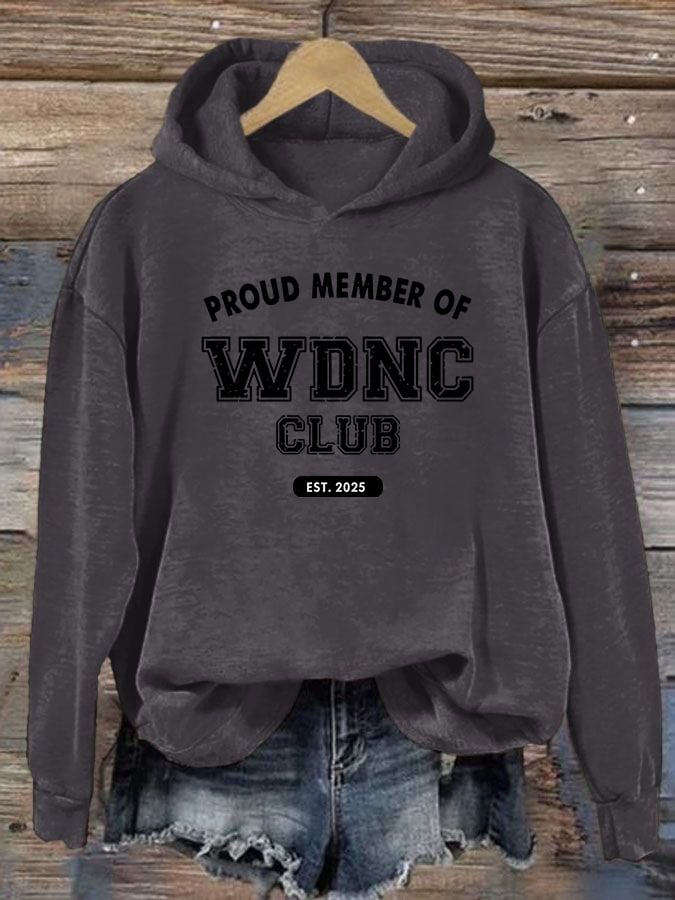 Women's Retro Funny Proud Member Of Club We Do Not Care Menopause Perimenopause Print Hoodie