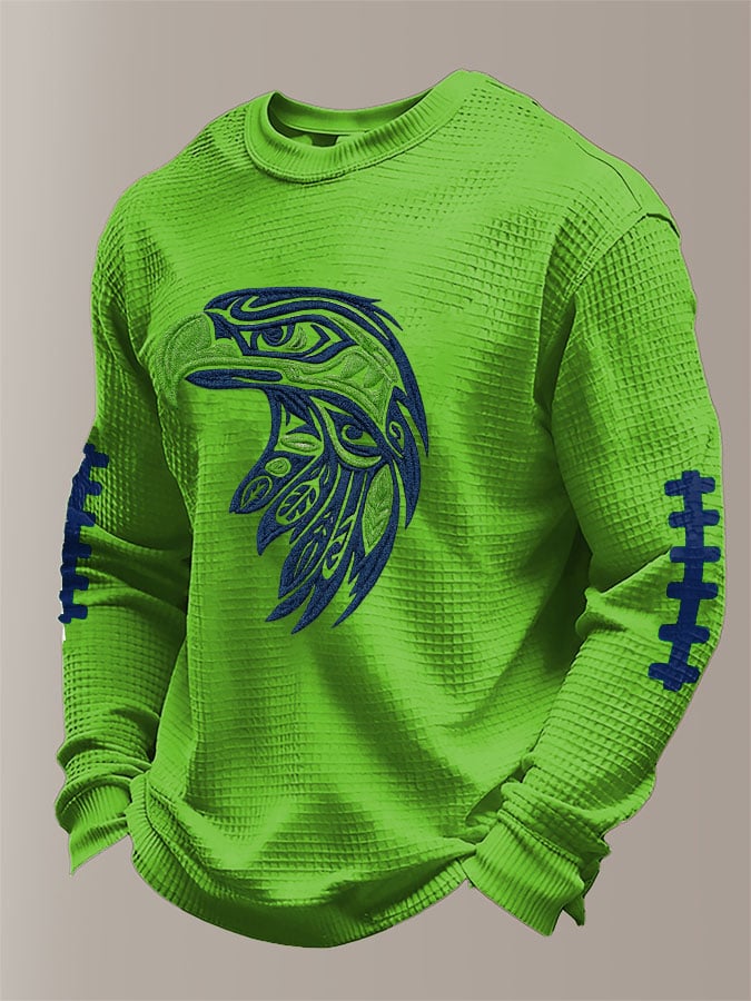 Men's Football Print Waffle T-Shirt