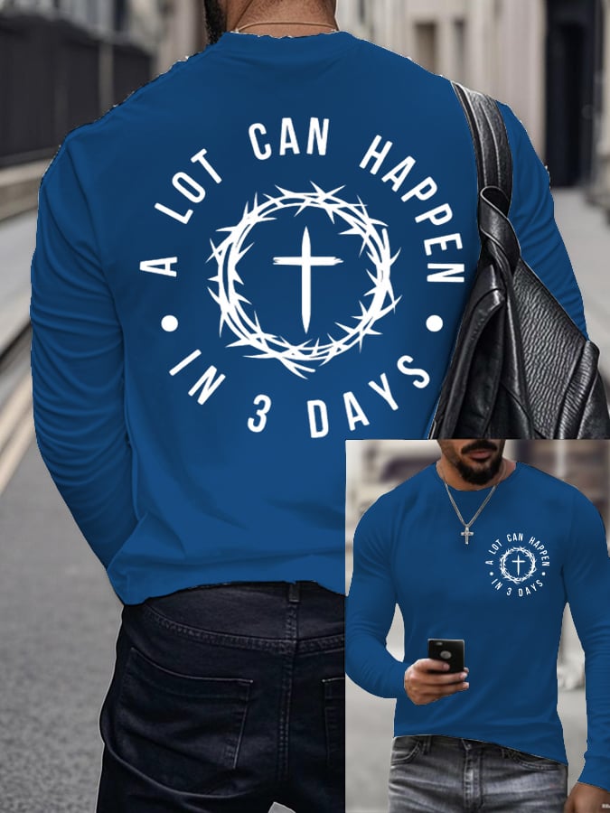 Men's Raven's A Lot Can Happen In 3 Days Printed Long Sleeve Top